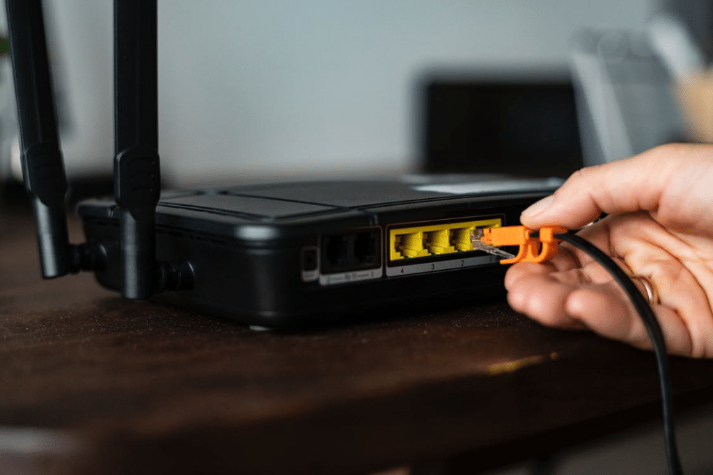 Reattach the internet router