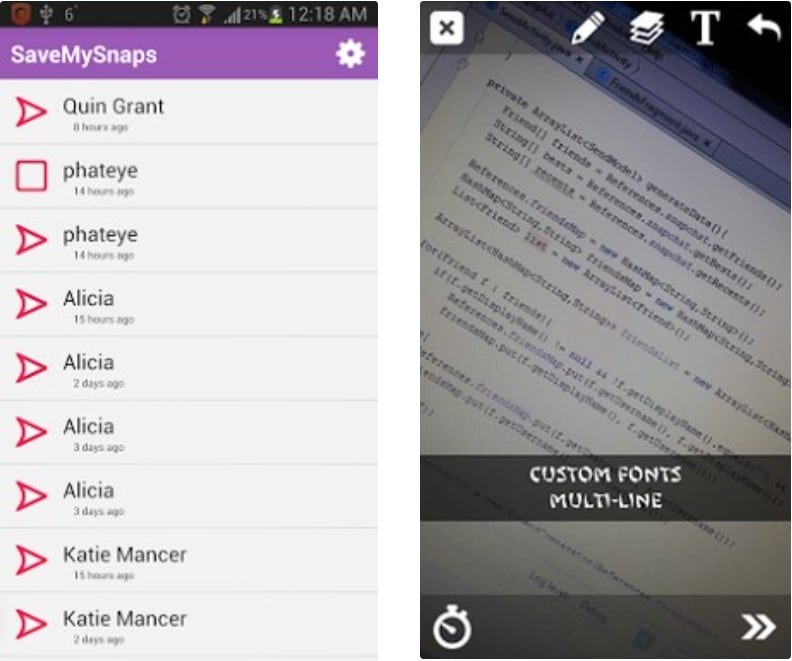 SaveMySnaps Apps