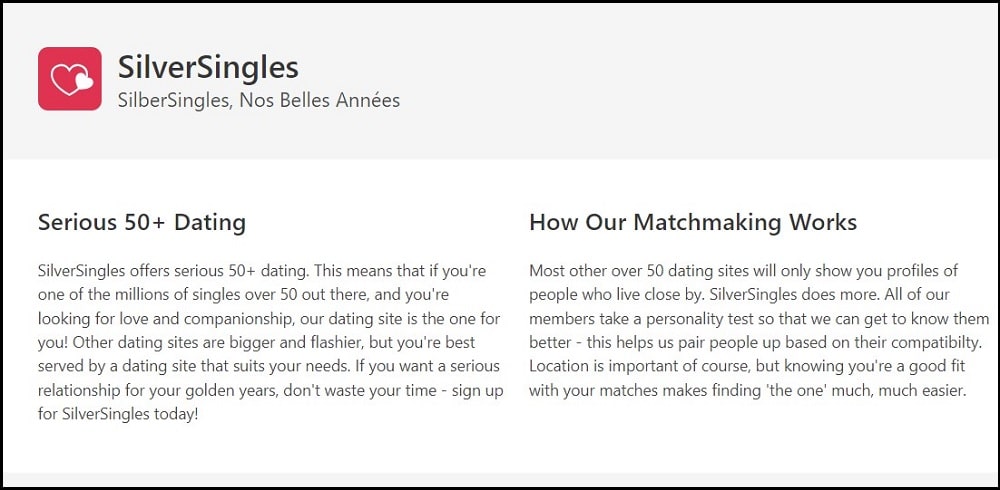 SilverSingles Dating Apps
