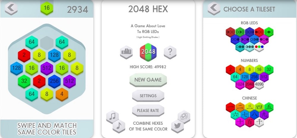 2048 Hex Games Download from Google Play Store