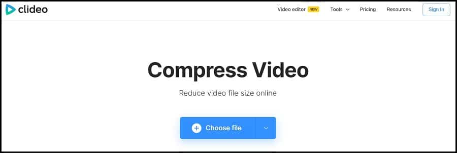 Clideo video compressor