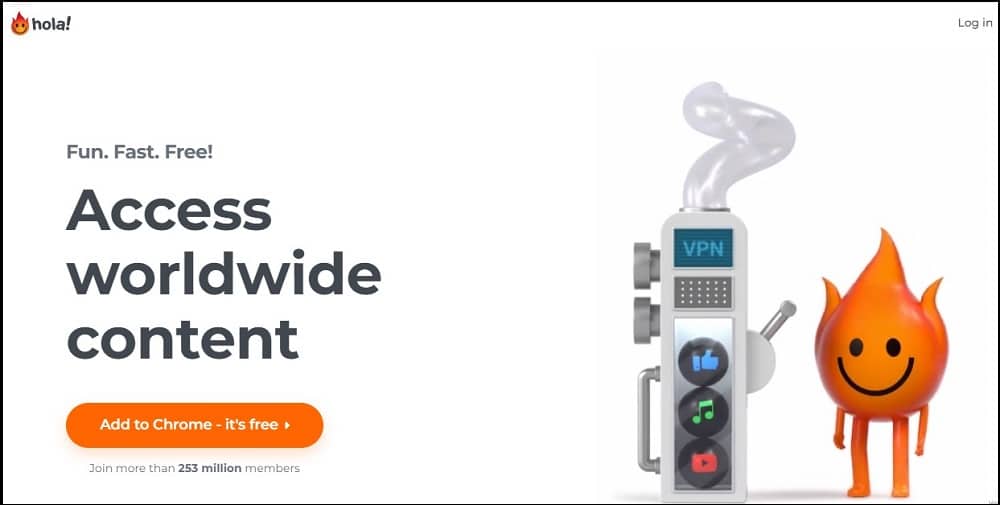 Hola VPN Homepage