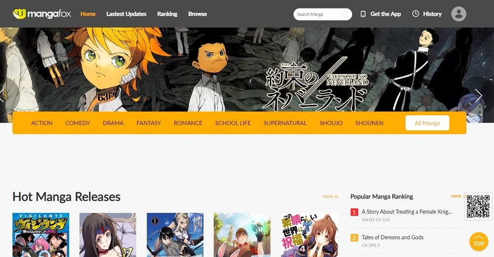 MangaFox Free Manga Sites