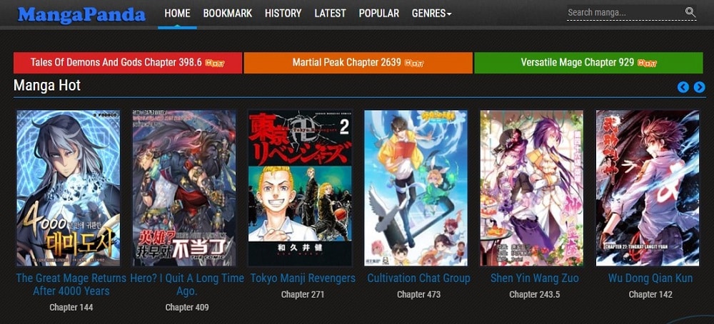 MangaPanda Free Manga Sites
