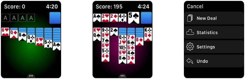 Solitaire on Apple Watch