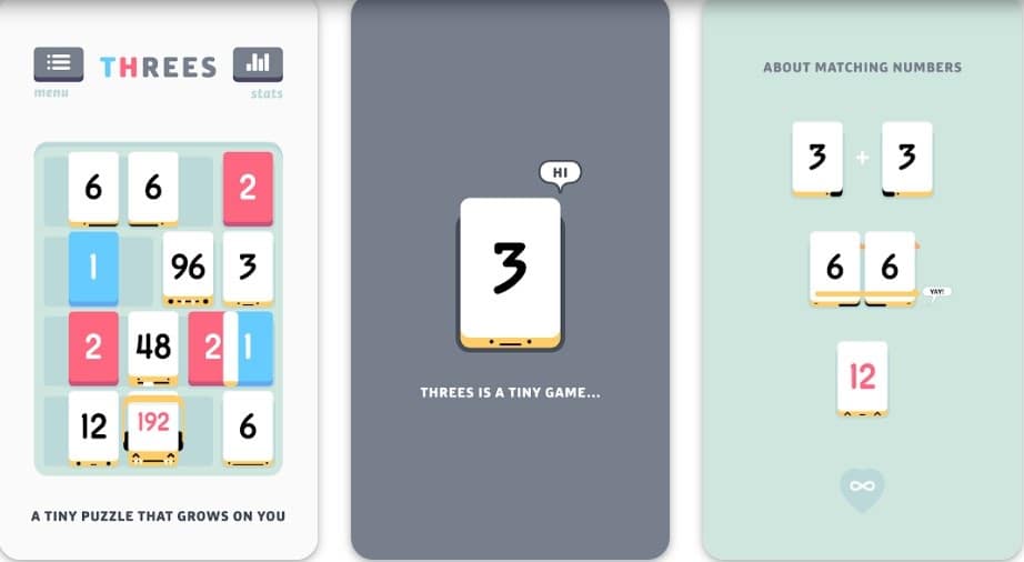 Threes Games Download from Google Play Store