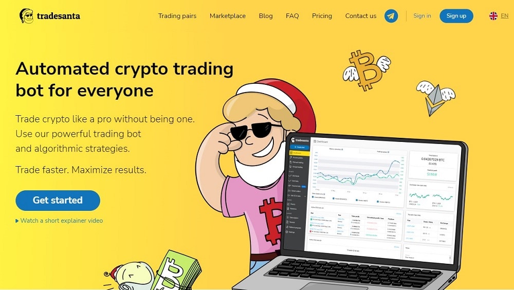 TradeSanta Free Crypto Trading Bot overview