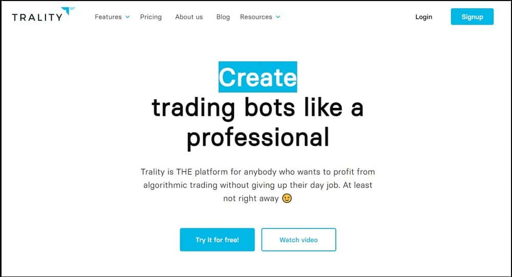 Trality Free Crypto Trading Bot overview