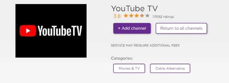 Add YouTube TV app