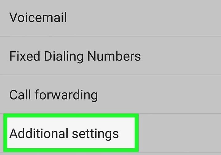Additional call setting