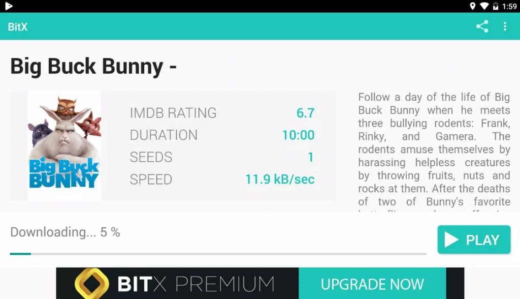 BitX Torrent video player