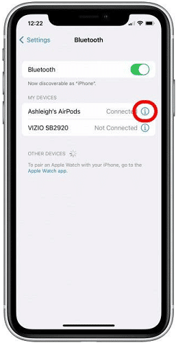 Bluetooth on app