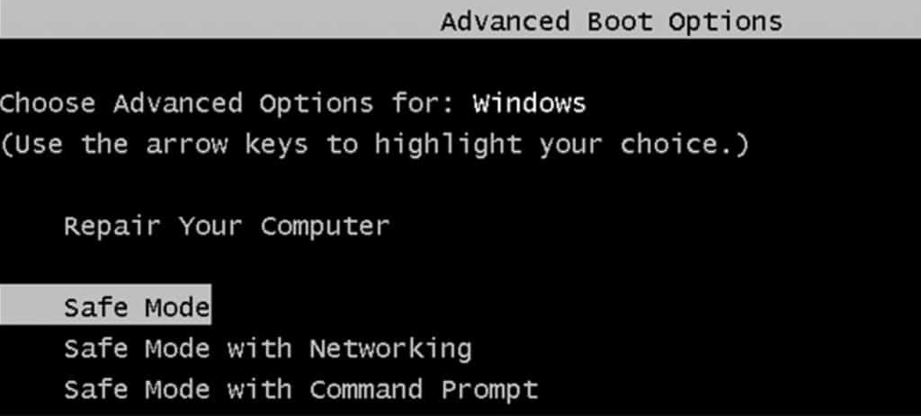 Boot your PC in Safe Mode