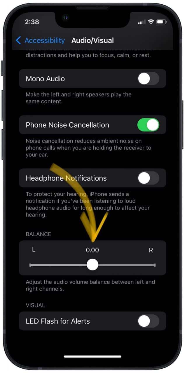Check if the stereo balance is appropriately set