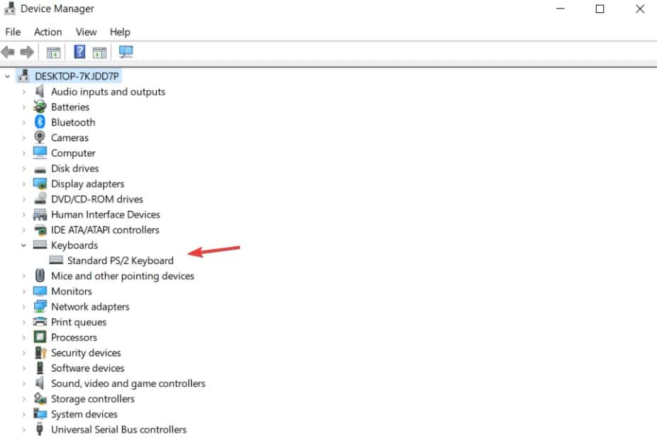 Click Device Manager for update your keyboard driver