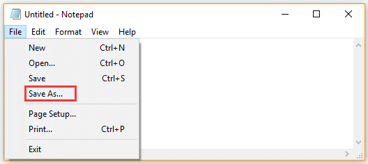 Click on File and choose to save
