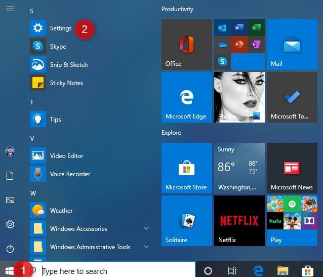 Click on Settings of user password in windows