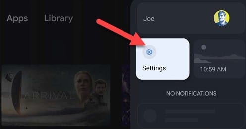Click on the Gear Icon Settings