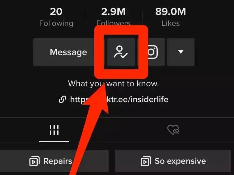 Click or tap on the person’s profile image