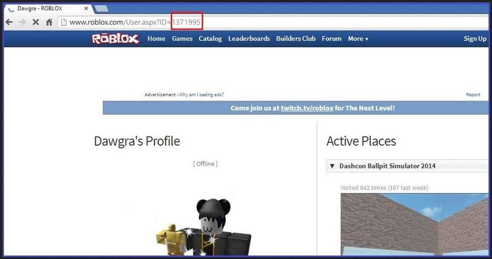 Copy the ID of the Roblox user you want to track