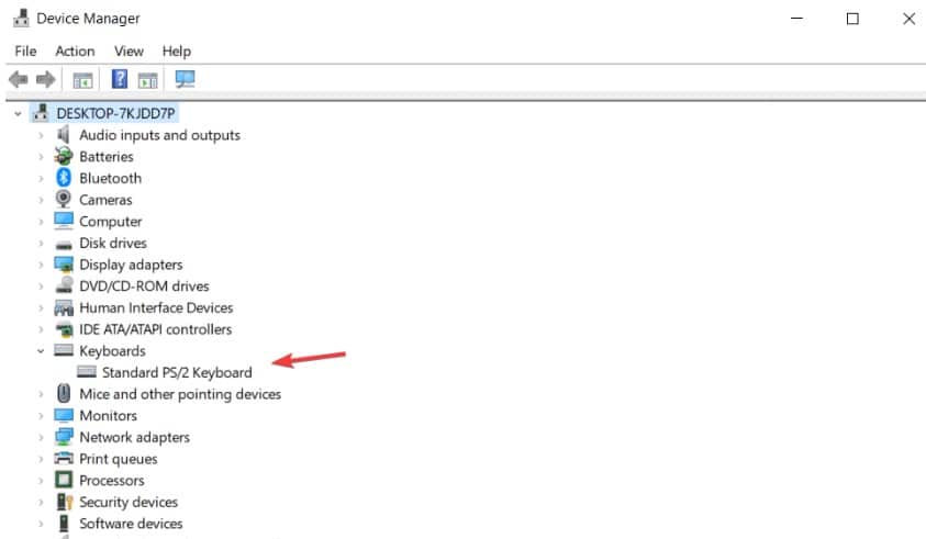Device Manager window