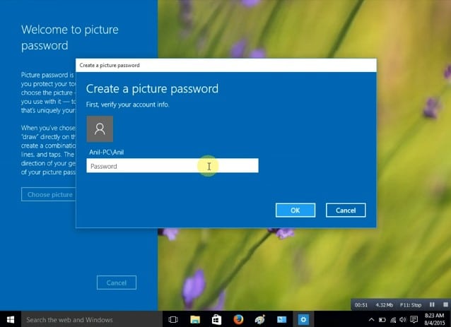 Enter your Current Microsoft Account Password