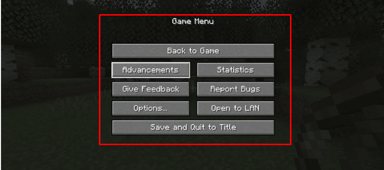 Game Menu