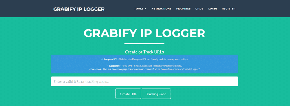 Grabify IP Logger website
