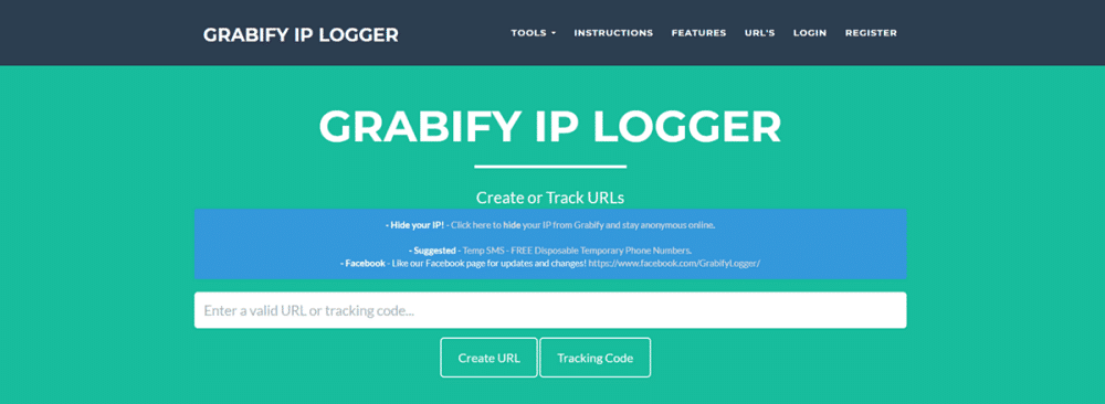 Grabify IP Logger website