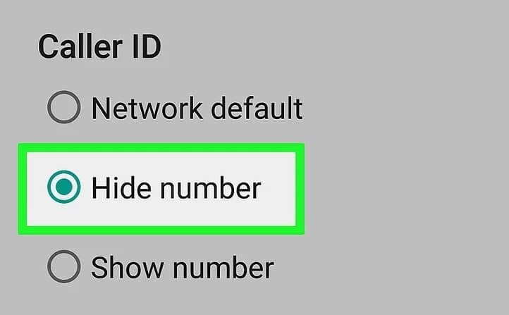 Hide Number from Caller ID