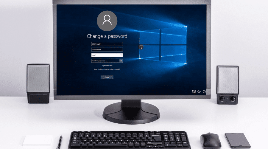 window change user password
