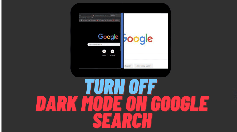 How to turn off dark mode on Google Search