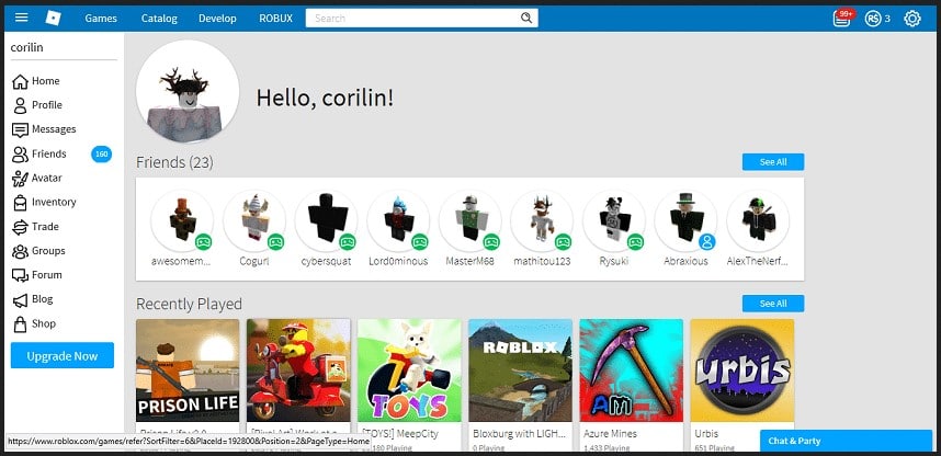 Live stream of incoming connections from the Roblox server