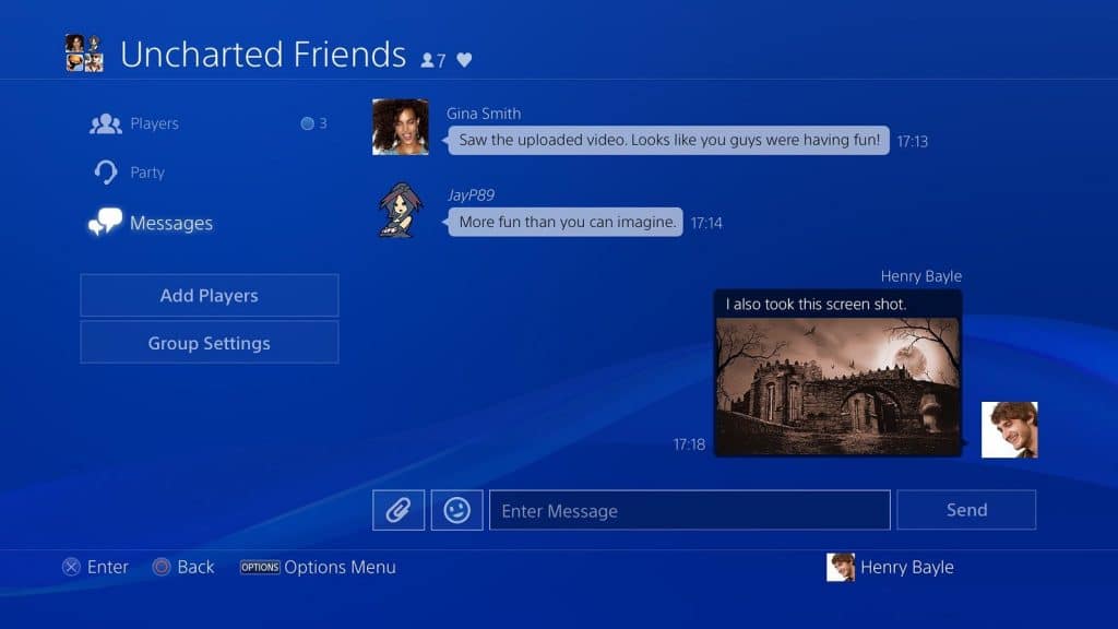 PS4 via chat