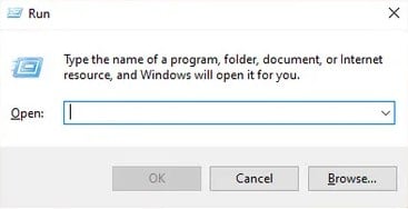 Press the Windows key + R to open the Run dialog box