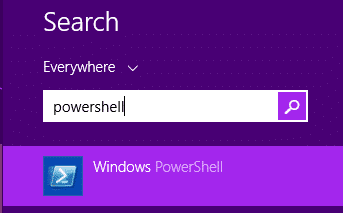Press the Windows key and search for Windows PowerShell