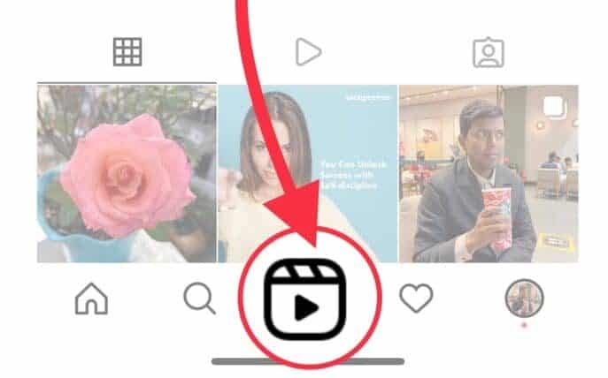 Reels Icon in the Navigation Bar