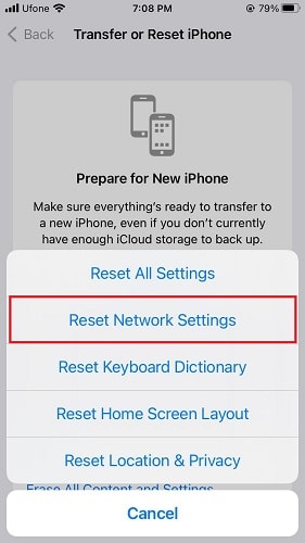 Reset Location and Privacy