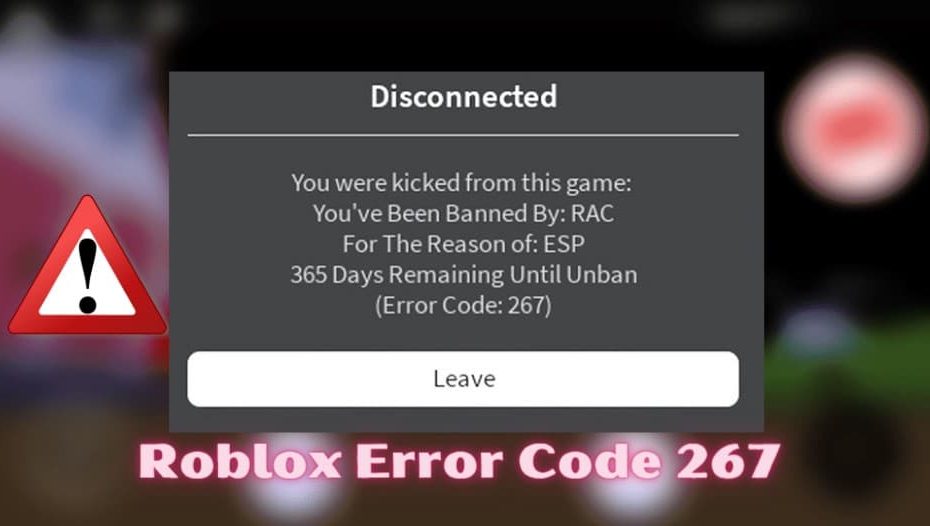 Roblox Error Code 267