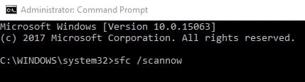 SFC -scannow command