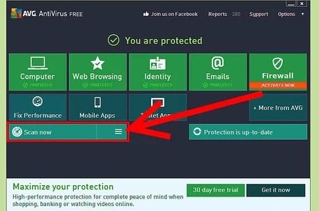 Scan your system with an antivirus program