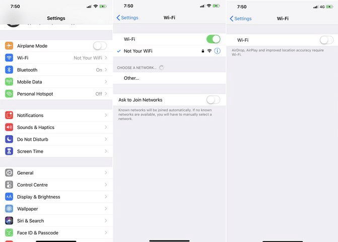 Settings and then Cellular