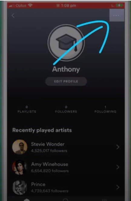 Spotify homepage and click Settings