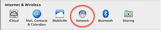 System Preferences and head to Network