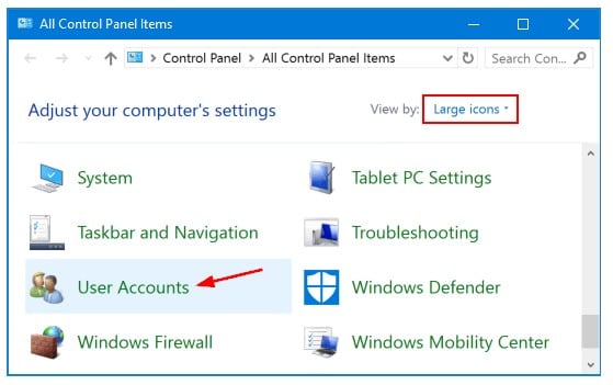 User Accounts and Family Safety for windows