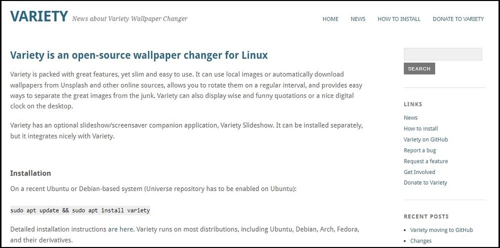 Variety Wallpaper Changer overview
