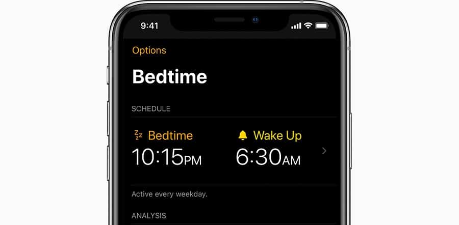 What is the bedtime feature on iPhone