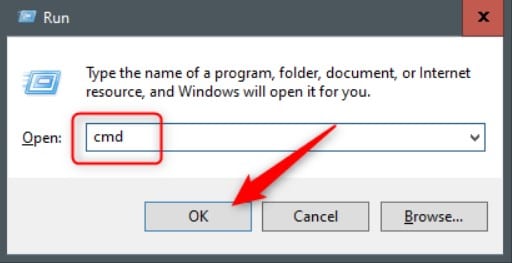 command prompt Win + R