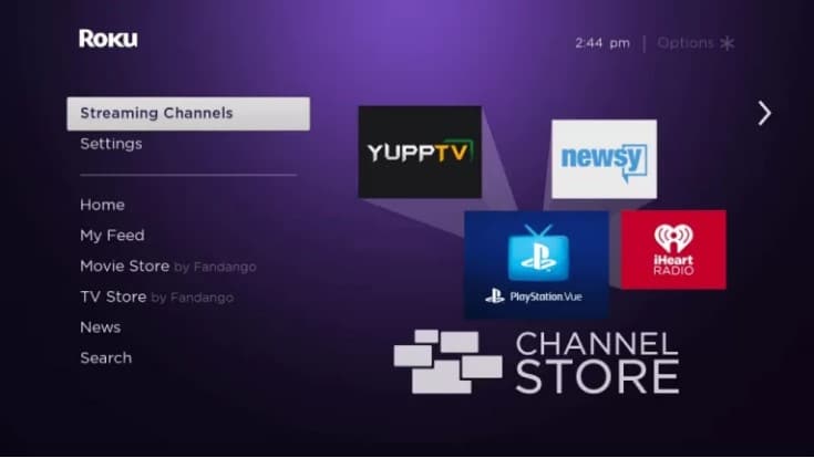 roku choose streaming channels