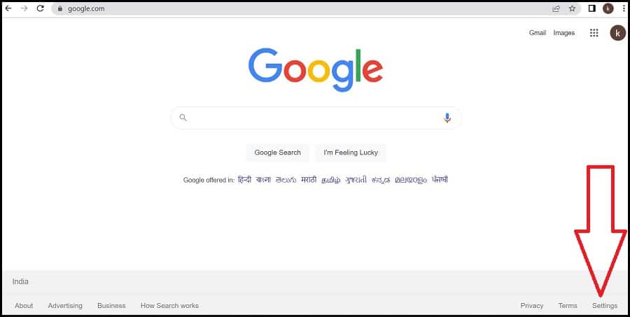 settings google